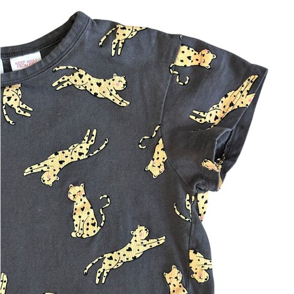 ZARA Girls Gray Leopard Top Size 4-5y - Picture 2 of 4